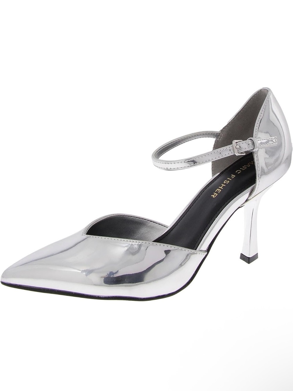 Marc Fisher Silver Pointed-Toe Ankle-Strap Pump (NWOB)